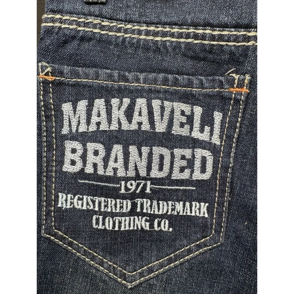 Makaveli Branded Jeans Youth Size 10 Blue Denim New 100% Cotton Bootcut Hip Hop